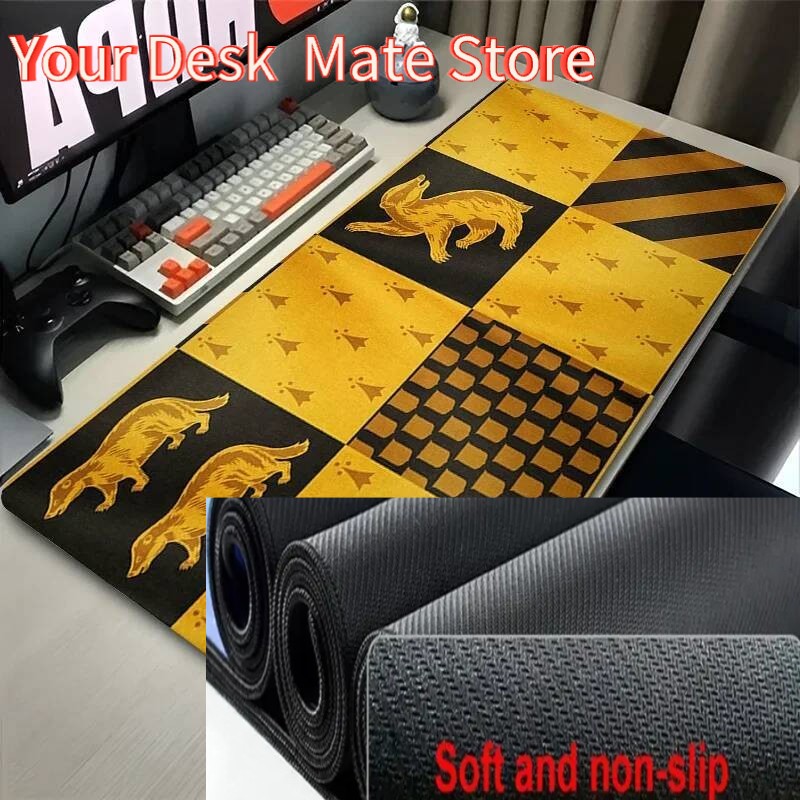 Yellow Laptop Accessories - Zwart-wit Badger Muismat Laptop Geel Gaming