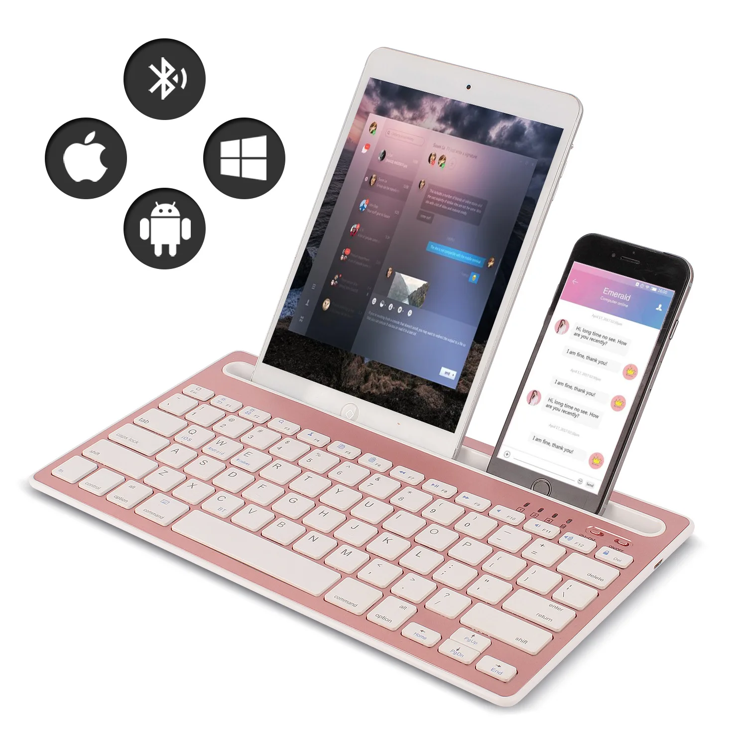 Laptop Accessories Holder - Bluetooth-toetsenbord Compatibel met Android/iOS/Windows-systemen Geschikt voor