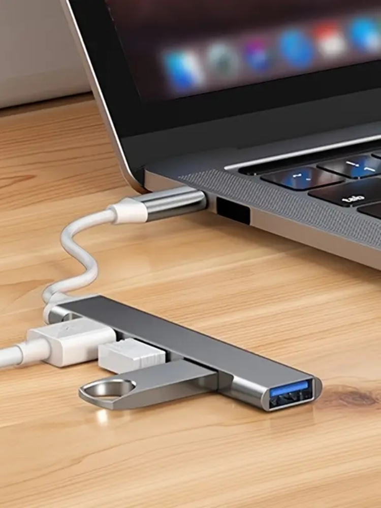 Mac Laptop Accessories - 4-poorts Multi-Splitter Type C Hub USB-adapter
