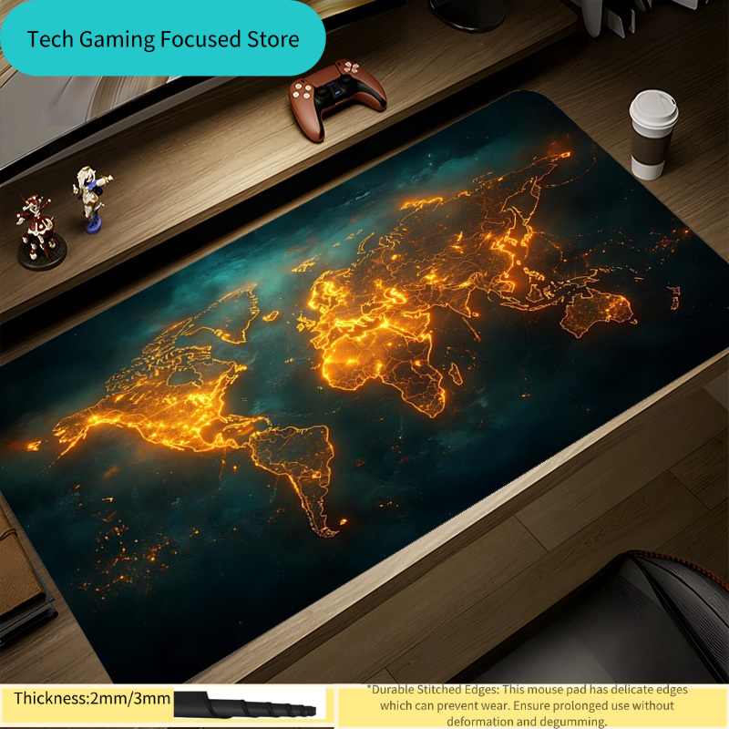 Laptop Accessories World - Muismat Wereldkaart Muismat Laptop Toetsenbord Heren