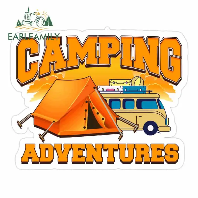 Yellow Laptop Accessories - EARLFAMILY Camping Avonturen Auto Stickers Motor