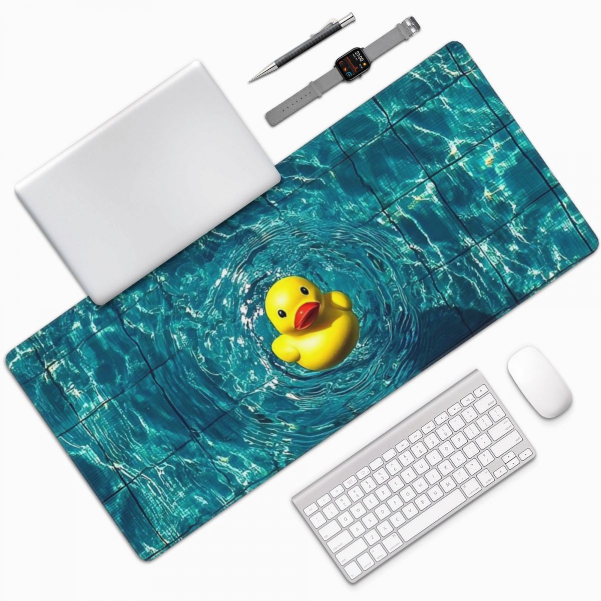 Yellow Laptop Accessories - Gele eend in het zwembad Grote