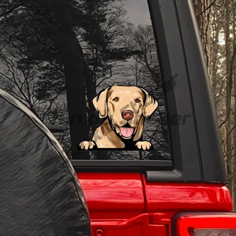 Yellow Laptop Accessories - Labrador Retriever Peeker Auto-accessoires Gele Hond