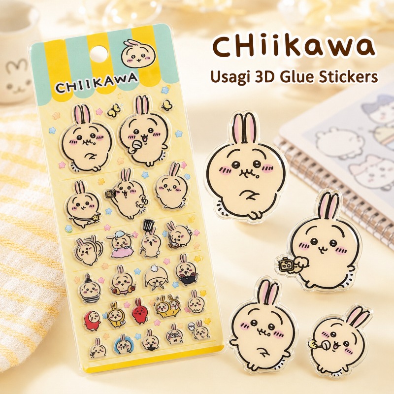 Laptop Editing Accessories - Leuke Chiikawa Usagi 3D lijmstickerstickers Leuke