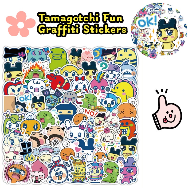 Laptop Accessories Case - Japanse Tamagotchi-stickers Elektronisch huisdier Mametchi Kuchipatchi
