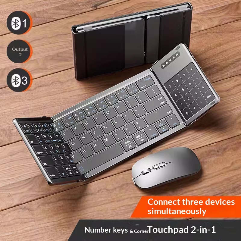 Laptop Accessories Computer - Mengzu Tri Fold draadloos Bluetooth-toetsenbord met