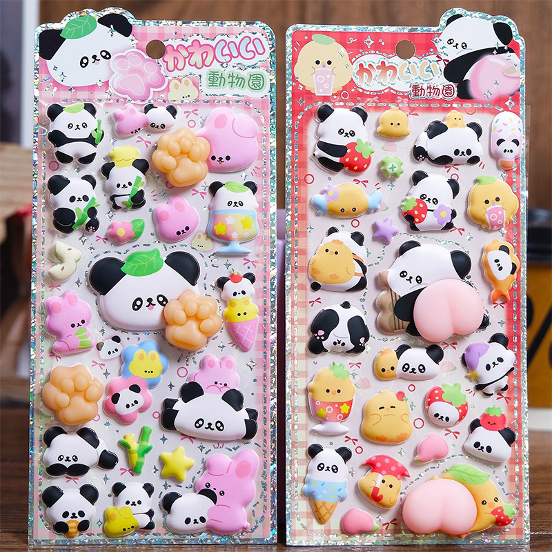 Laptop Editing Accessories - Schattige Panda Chick 3D Puffy Peach