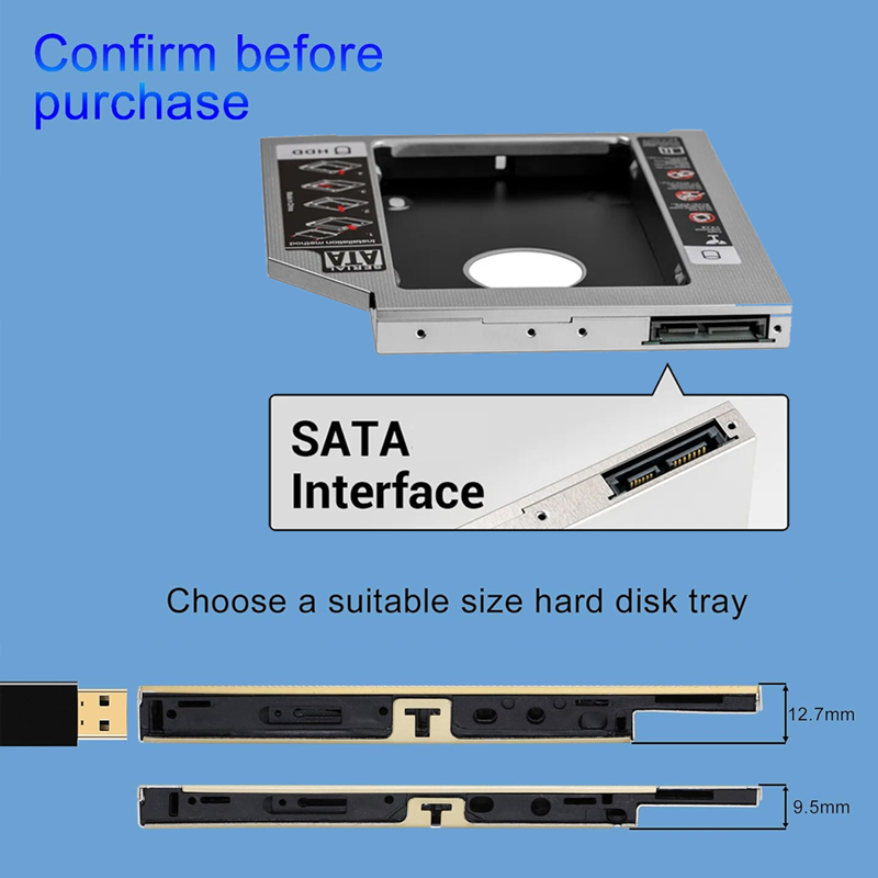 HDD SSD Caddy Adapter SATA 3.0 - Laptop Accessories Holder recensie en prijs