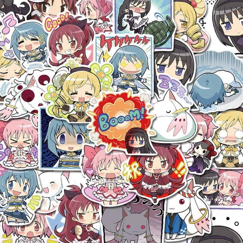 48 PCS Cartoon Puella Magi Mad - Laptop Accessories Decoration recensie en prijs