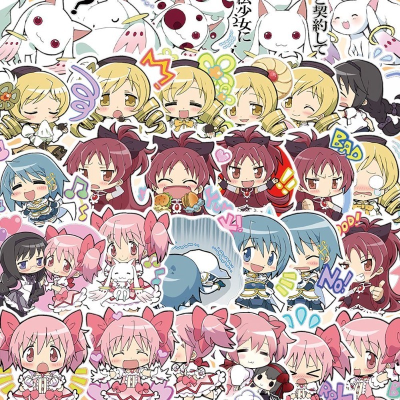 48 PCS Cartoon Puella Magi Mad - Laptop Accessories Decoration recensie en prijs