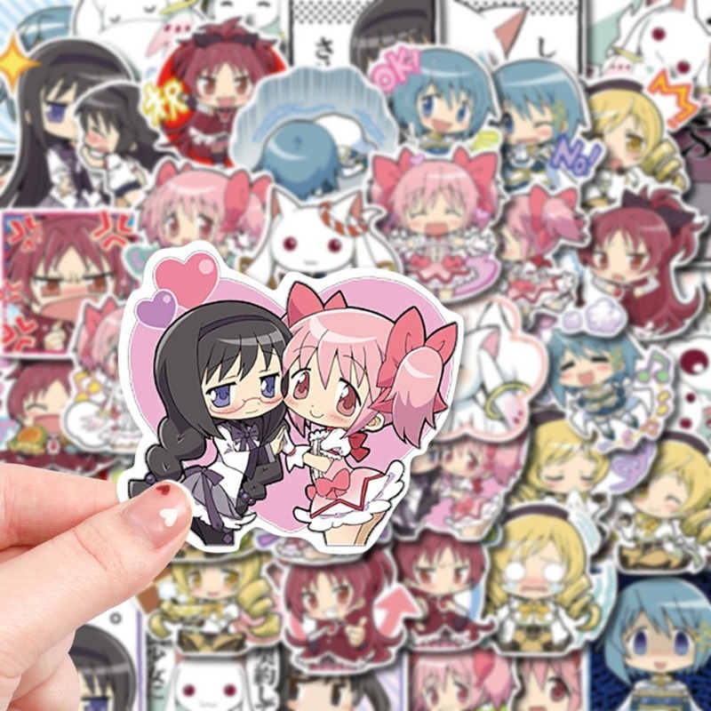 48 PCS Cartoon Puella Magi Mad - Laptop Accessories Decoration recensie en prijs