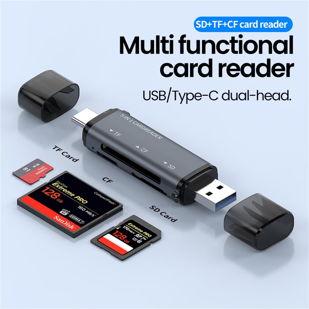5 IN 1 USB-kaartlezer Type C M - Laptop Accessories Gadgets recensie en prijs