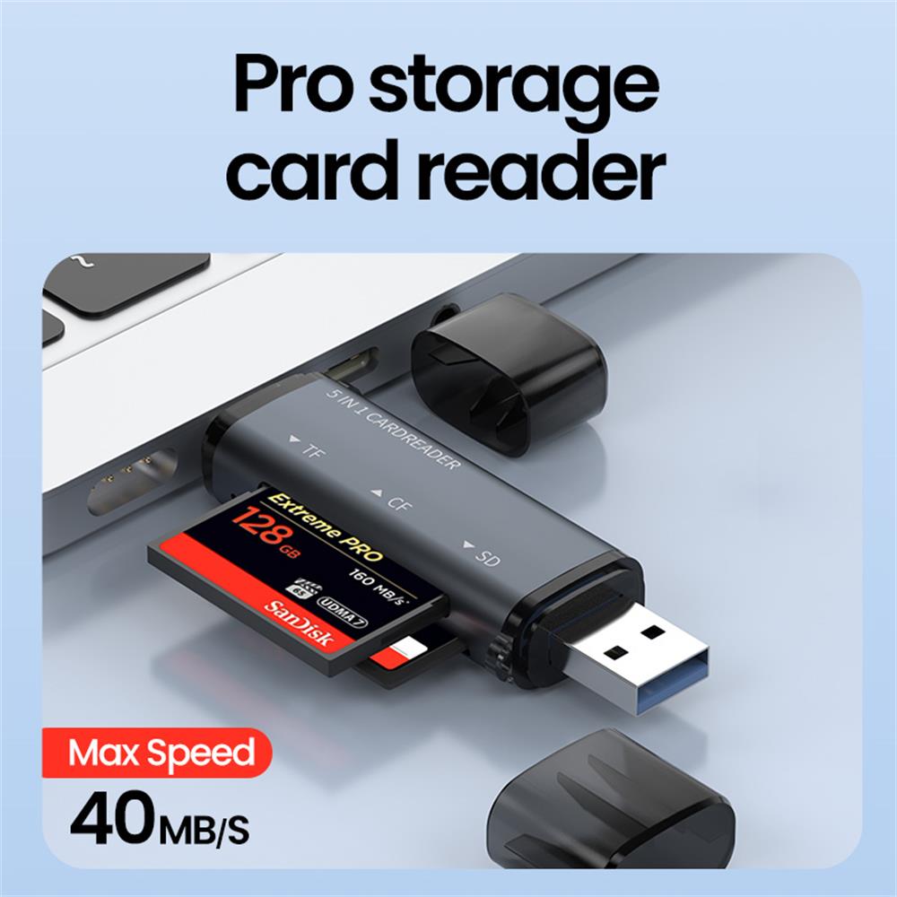 5 IN 1 USB-kaartlezer Type C M - Laptop Accessories Gadgets recensie en prijs
