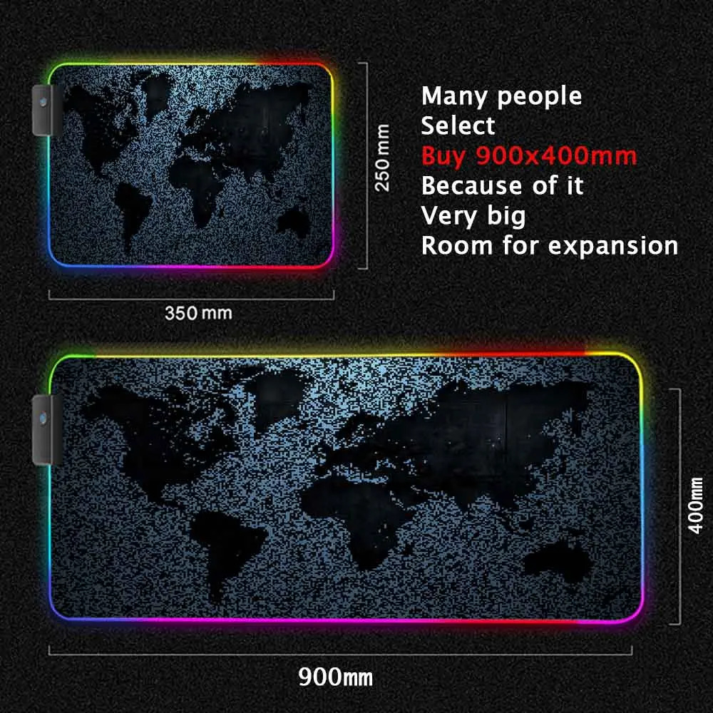 World Map Mouse Pad Gaming Mou - Laptop Accessories World recensie en prijs
