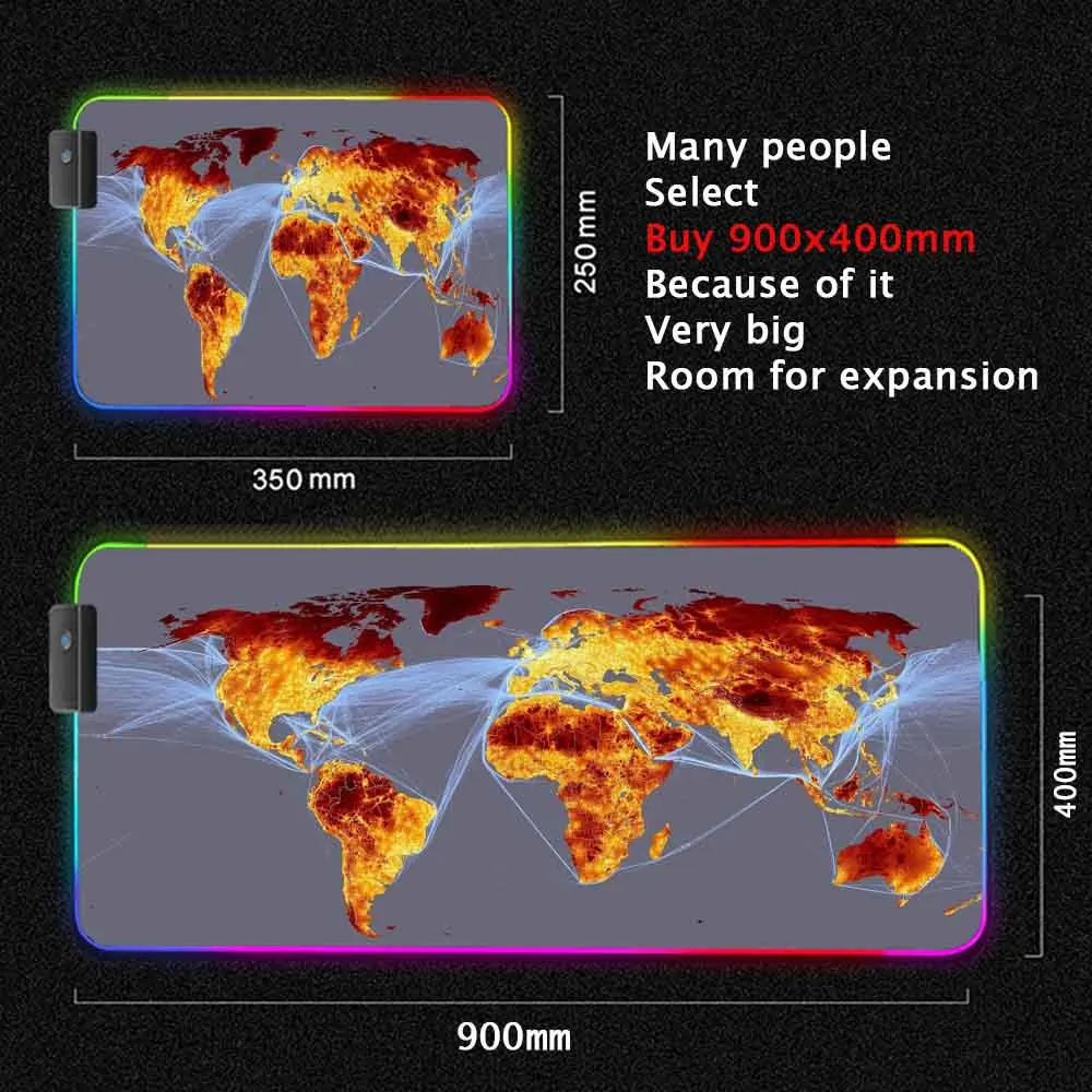 World Map Mouse Pad Gaming Mou - Laptop Accessories World recensie en prijs