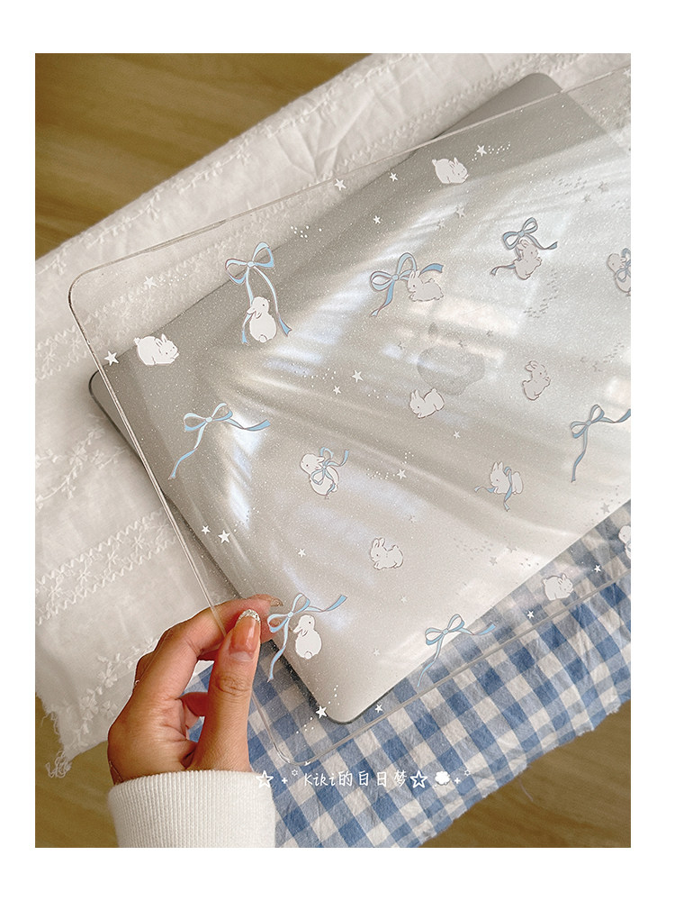 Ins Blue Bow Glitter Laptop Ca - Mac Laptop Accessories recensie en prijs