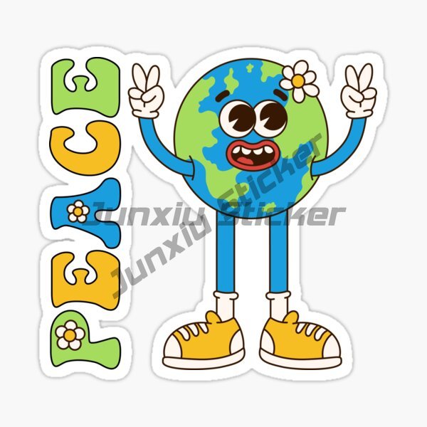 EEN IDEE WERELD VREDE Sticker  - Laptop Accessories World recensie en prijs