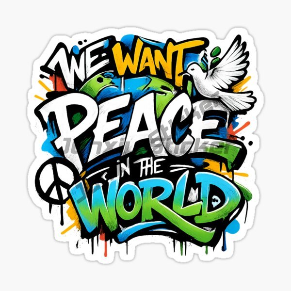 EEN IDEE WERELD VREDE Sticker  - Laptop Accessories World recensie en prijs